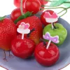 New Kids Fruit Picks Needle Stick Toothpicks Mini Creative Fruit Cake dessert Food Forks Lunch Box Decor Bento Accessories