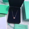 Designer Single Diamond Pendant Collier 925 Silver Fashion EXQUIS Collier Anniversaire de mariage pour femmes bijoux High Quality With Box