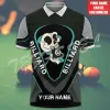 Aangepaste naam sport biljart balspeler tattoo 3dprint zomer vintage Harajuku polo shirts streetwear korte mouwen t-shirts 7x