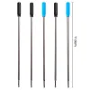 10 pc's/kavel roterende metalen pen navulling Speciale balpen navulste vulste cartridge kern inkt oplaad zwart blauwe inkt