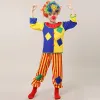 Halloween Patch Clown Costume Masquerade Funny Children's Abita di Carnival Clown Performance Clothes Cosplay