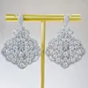 Boucles d'oreilles S925 Groulon d'oreille en argent ensemble de luxe en diamant blanc feuilles de boucle d'oreille simple et polyvalente élégante