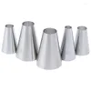 Baking Tools 5pcs Large Round Cake Cream Decoration Tips Piping Icing Nozzles Pastry