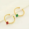 18 -karatowe złoto Pierścienie palców ze stali nierdzewnej otwierają regulowane sześcienne pierścionki cyrkonowe dla kobiet dziewczęta prezent świąteczny