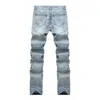 Jeans Biker masculino Destrucias de mezclilla Destructura de mezclilla