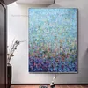 Handmade Abstract Knife Painting Landscape Blue Oil Painting Abstract Canvas Wall Art Decoration For Home Decor Frameless Painting