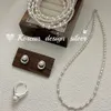 Corea del Sud East Gate Natural Pearl Jewelry S925 Pure Silver Long Beizhu Neckhu Neckace Combination Combination Womens