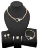 Double Love Hug and Kiss Xoxo Necklace Similar Jewelry Set Fashion Filled Gold Rose Little Girl Kid Child Jewellery Sets X01794972380