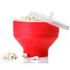 Schalen hochwertiger Silikon -Popcorn -Maker -Küchenwerkzeug DIY mit Faltblechmikrowelleneimer mit Deckelfalken