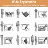 Bits de sculpture à double coupe en carbure, Burr Rotary Burr Set 1/8 pouce outil de Burrs de coupe de tige de tige pour perceuse à broyage, bois de bois