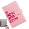 Budget Planner Notebook, 100 Envelope Challenge PVC Binder Notepads, Samla 5050 Money Book, Kawaii Pu Leather Cover