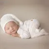 Baby Boy Photography Props Acessórios Menina Menina Chapéu Conjunto de 0 a 3 meses de roupa recém -nascida para fotografar roupas de parto