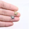 5pcs 12mm Wholesale StainlessSteel High Quality Star Rhinestone Charms Pendant DIY Necklace Earrings Bracelets Unfading 2 Colors