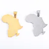 Hanger kettingen roestvrij staal Afrikaanse kaart ketting voor mannen damesketen choker Afrika landen moederland etnische sieraden accessoires