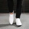 Laarzen vivodsicco nieuwe witte pu lederen bedrijfskleding schoenen mannen oxfords glijden op mannen feest bruiloft derby schoenen casual flats schoenen