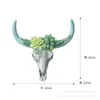 Bowls Cross-border Cow Head Resin Pendant Home Crafts Wall Decoration Rose Holiday Decorations