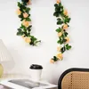 Decoratieve bloemen kunstmatige klimop rattan zijden pioenroos rozen bloem bruiloft voor feest muur ophangende slinger huizen tuin decoratie groene planten
