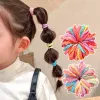 50/5 stks kleurrijke bloemhaarbanden meisjes kinderen hoge elastische rubberen band hoofdband scrunchie zoete touw paardenstaart houders accessoires