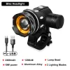 Verstelbare zoom T6 LED Bicycle Light USB oplaadbare LED -fietslamp Cycling Flashlight MTB Koplampen fietsen fietsaccessoires