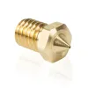 10 PCS E3D V6 BOCHO DE BRASS 0.2/0,3/0,4/0,5/0,6/0,8/1,0 m6 cobre rosqueado para 1,75 filamento v5 v6 peças de impressora quente 3d