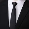 رقبة روابط Necktie رجال الأعمال الرسمية لباس أسود سحاب العريس الزفاف الكورية الإصدار الضيق كسول