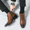 Classic Men's Leather British Style Men Dress Torno