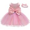 Baby Christmas Costume Christening Princess Dress For Girls Wedding Kids Infant 1st Birthday Party born Clothes 240407