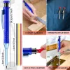 Solid Carpenter Mechanical Pencil med påfyllning Ledning Inbyggd skarpare Deep Hole Pen Woodworking Stationary School Office Supply