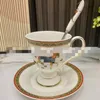 High-end keramische koffiekopje set koffieset lepel cadeaubon paar's Cups Wedding Home cadeau