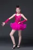 Scene Wear Children's Latin Dance Skirt Girl's Sequin Yarn Fringe Diamond Performance Clothing