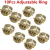 10Pcs/5/3/1Pc Niche Design Creative Anime Couple Open Ring Cold Wind Index Finger BFF Ring Can Be Opened Hip Hop Ring for Female