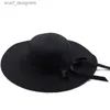 Chapeaux à bord large chapeau seau simple chapeau de paille d'été femme grand royaume large hatte de plage chapeau soleil pliable