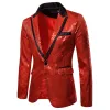 Erkek Sequins Blazer Tasarımları Plus Boyut 2xl Velvet Gold Sizli Suit Ceket DJ Club Stage Party Düğün Giysileri