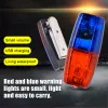 RedBlue LED stroboscope avertissement Light Police d'épaule Clip de poche de la lampe de poche extérieur