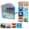 Montessori Baby Busy Busy Toys Felt Book di stoffa Early Educational Math Tangragram Shape Match Board Learning Basic Life Abilità