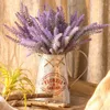 Decorative Flowers Wheat Flocking Simulation Lavender Garden Outdoor Wedding Flower Plant Pot Plastic Atmosphere Fake Bouquet