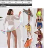 Costumi da bagno femminile da donna copertura bikini up a scialle estate casual neve costiera costume da bagno sale spiaggia gonna con nappa