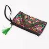 Abendtaschen Frauen Ethnisches Nationaler Retro -Schmetterling Blume Handtasche Münze Geldbörse gesticktes Lady Clutch Quasten kleiner Klappen Sommer Bolsa Verkauf