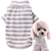 Dog Apparel Roupas de estimação T-shirt Spring Summer Summer Striped Colet para pequenos cães médios Acessórios suprimentos Camisas de gato xs-2xl