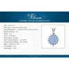 Pendant Necklaces JewelryPalace Flower 1.2ct Artificial Blue Spinel 925 Sterling Silver Necklace for Womens Fashion Gifts Exquisite Jewelry without ChainQ