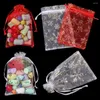 Gift Wrap 50pcs/lot Small Organza Bags Candy Jewelry Packaging Wedding Decoration Christmas Bag Pouches 7x9 9x12 10x15 13x18CM