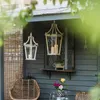 Candlers en bois stand en verre porte-répercus