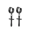 Pendientes de sementales 2024 Fashion Titanium Steelpersonalizado Cross Ear oreja de streing inqueol Hip Hop Tendy Pendingsstud Jewelry Drop entrega OT9RK