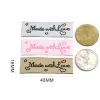 20 -stcs kledinglabels gemaakt met liefdestags voor naaimakjes 16*48 mm handgemaakt geweven label voor stofkleding Diy Hat Bags