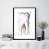 Implante de dentes aquarela Canvas pintando dentes fadas de fadas de arte dental Dentista Anatomia Print Pictures Pictures Hospital Clinic Decor