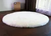 Teppiche kilzierte moderne weiße Wolle Stoff runder Pelzteppich für Wohnzimmer Kinder039s Matten kriechen nicht schlupfende absorbierende Teppiche12314649
