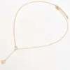 Hänge halsband Nytt modehalsband Pendant Halsband Peach Heart Love Women Fashion Personlighet Y-formad halsband Försäljning Simple WholesaleQ