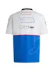 F1 Tシャツメン2024フォーミュラ1チームTシャツジップカラーポロシャツ新しいシーズンレーシングファンファッションクルーネック半袖ジャージー