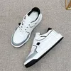 2024 New Fashion Designer Runway White Casual Schuhe für Männer und Frauen Schnürbelüftung Komfort All-Match Leder Splice Flat Schuhe DD0406H 38-44 7