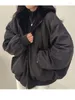 女性用ジャケット冬の厚い温かいパーカーコートY2Kカワイイリバーシブルフード付き韓国ファッションカジュアルルーズジッパー